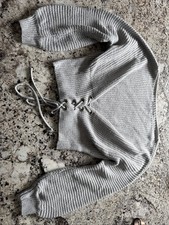 Lulus S Cropped Grey Sweater