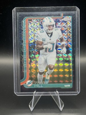2025 Topps Chrome Tyreek Hill Black Geometric Refractor /10 double jersey match 
