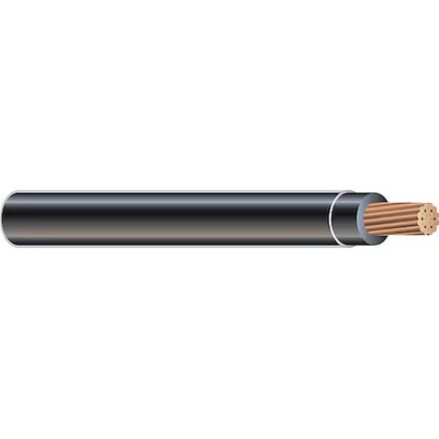 Southwire 20493301 Thhn Building Wire, Copper, 6 Awg, 1C, Black, Stranded, 500