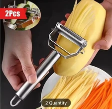 2-Pack Stainless Steel Vegetable & Fruit Peeler – Non-Slip Handle Potato Peeler