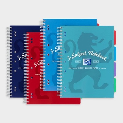 Oxford A4 5 Subject Notebook 200 Pages With Scribzee AppFine Quality Paper 90GSM
