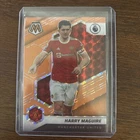2021 Panini Mosaic Premier League Soccer Orange Fluorescent Harry Maguire #148