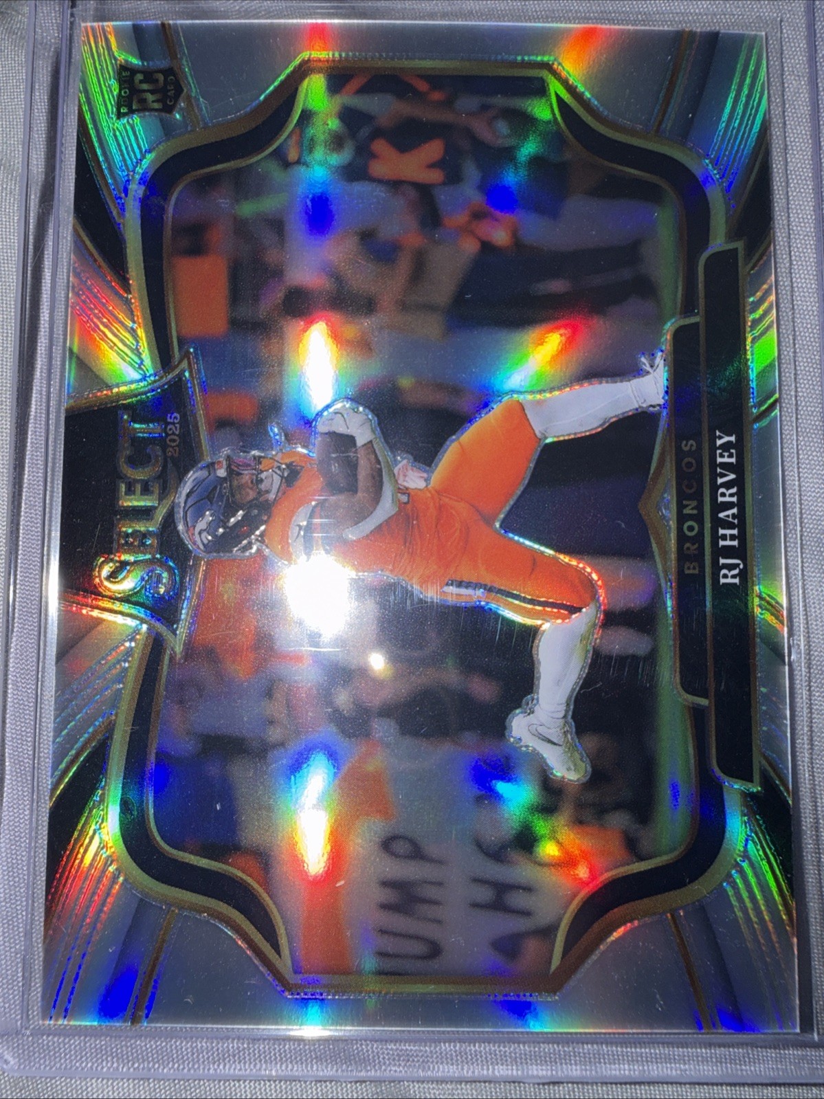 RJ Harvey 2025 Panini Select #410 Silver Prizm Field Level Rookie RC