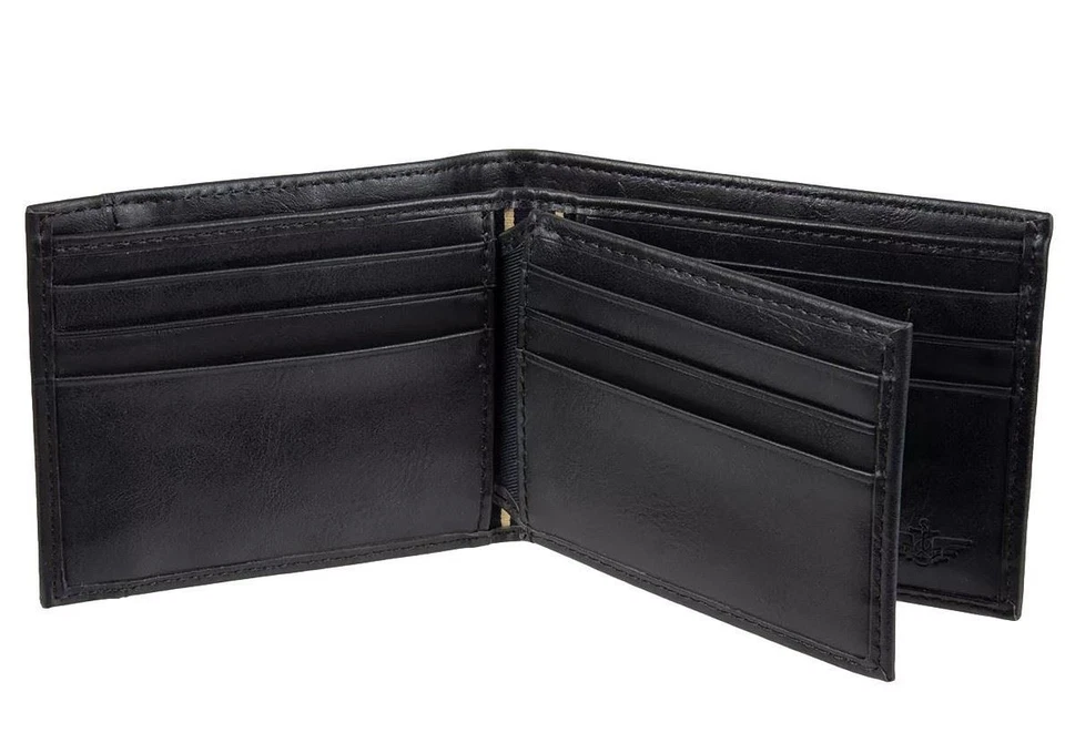 Dockers Men's RFID-Blocking Extra Capacity Slimfold Wallet Black - Image 3 of 4
