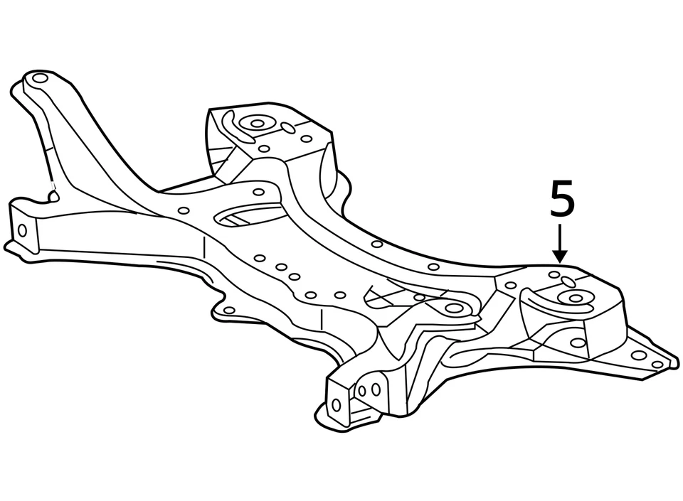 2003-2019 Toyota Corolla Front Crossmember Subframe K-Frame OEM - Image 4 of 4