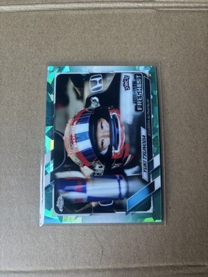 2021 Topps Topps Chrome Formula 1 Yuki Tsunoda #173 Green Cracked Ice Refractor