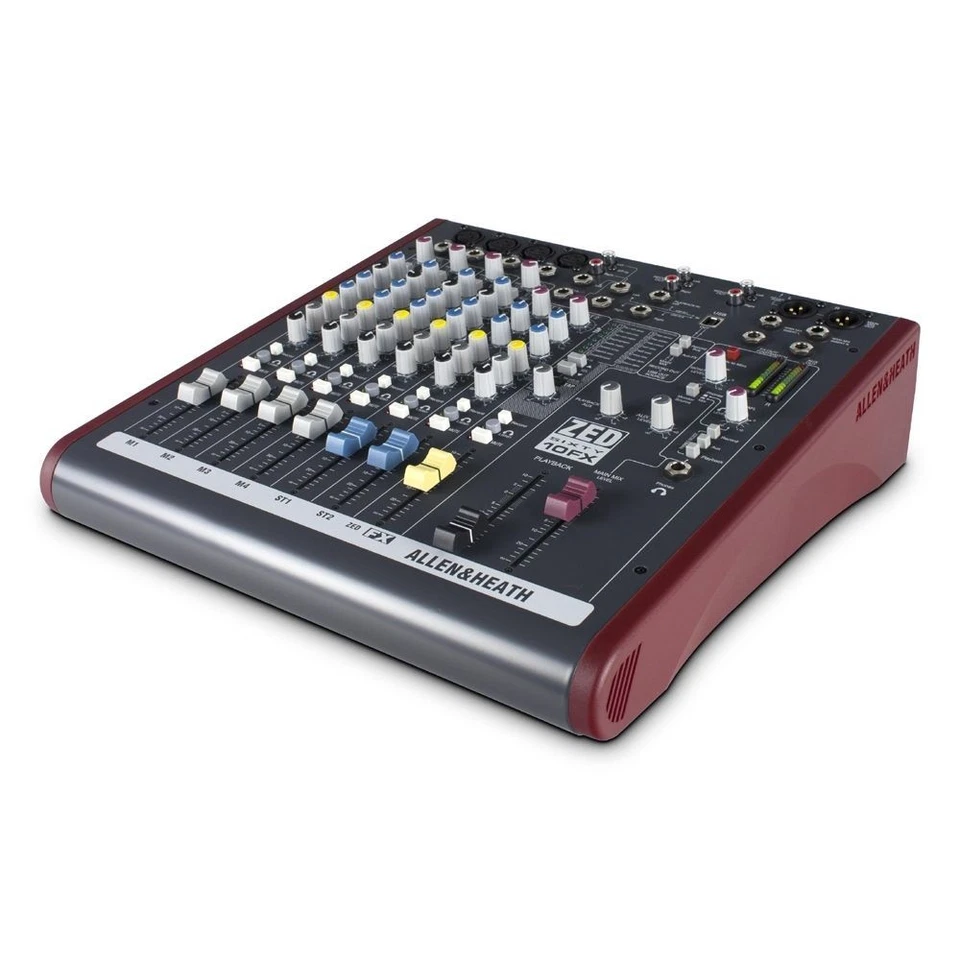 Allen & Heath ZED60-10FX Mixer mit 60mm Fader, 4 Mono + 2 Dual-StereoIN, USB, FX - Bild 1 von 3