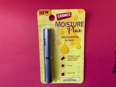 Carmex MOISTURE PLUS Ultra HYDRATING LIP BALM CLEAR SATIN GLOSS Finish SPF 15