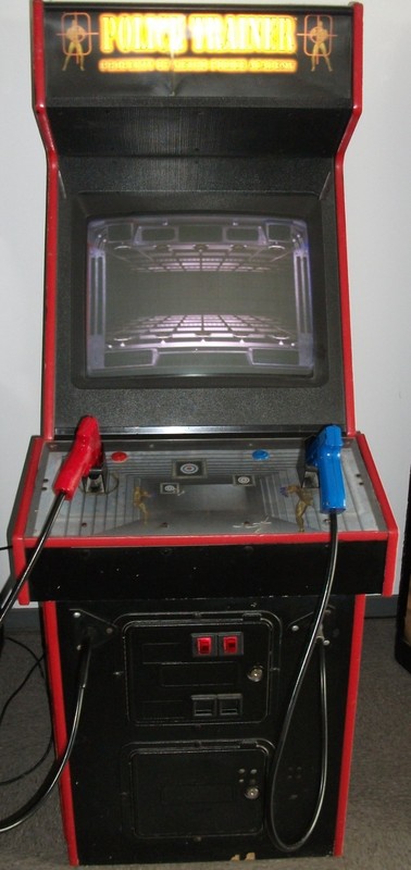 Police Trainer upright arcade video game- Was working until Flyback went out.