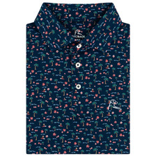 Rhoback The Mele Kalikimaka Men's Short Sleeve Performance Polo