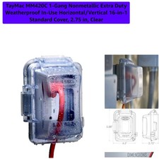 Durable Nonmetallic Weatherproof Outlet Cover - 16-in-1 Flexibility for Outdoors