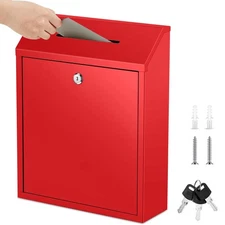 Metal Donation Cash Box Collection Safe Suggestion with Lock Wall Mounted