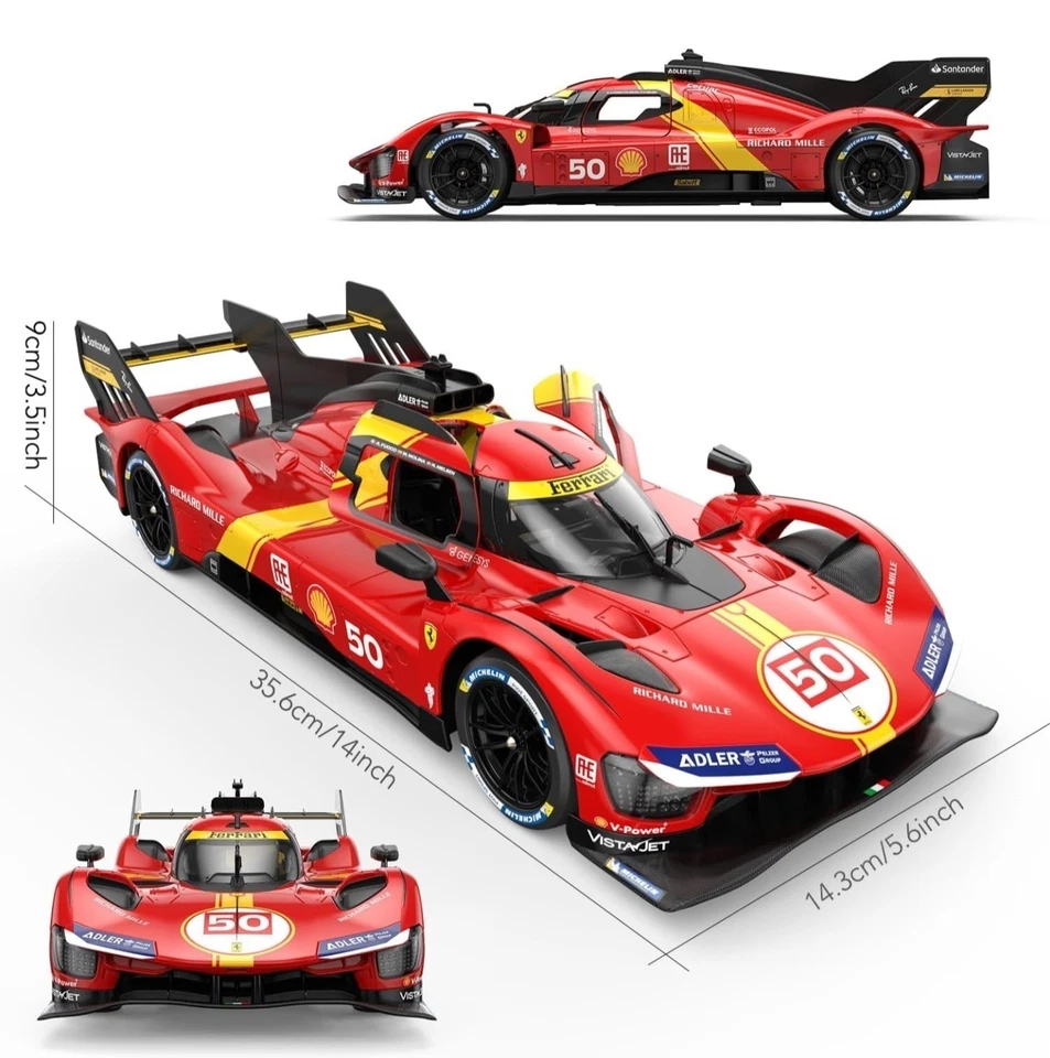 Ferrari Le Mans 499P Remote Control Car - Red RC Race Toy Vehicle Gift 1:14 New - Image 3 of 4