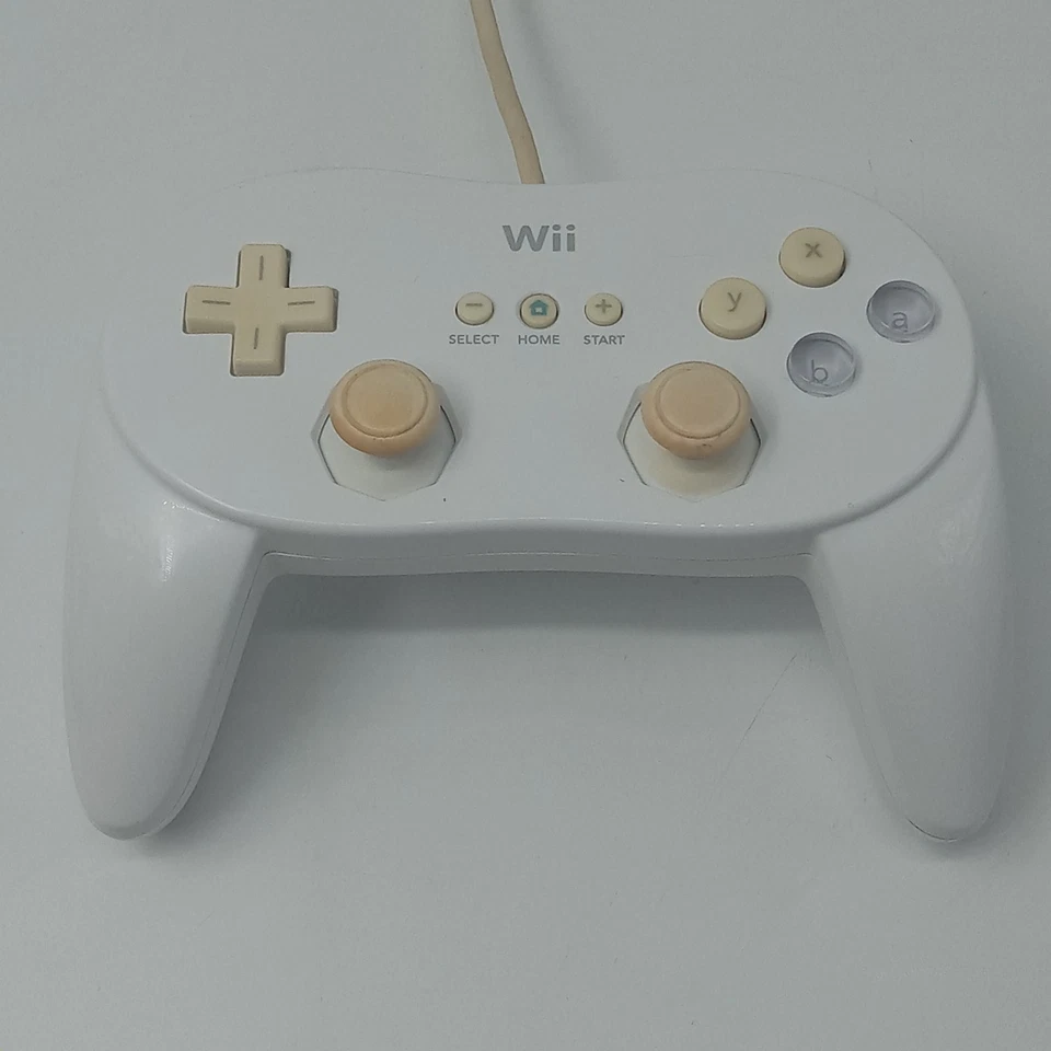 Nintendo Wii White Classic Pro Controller Lot RVL-005 OEM Lot Of 2 Untested  - Image 2 of 4