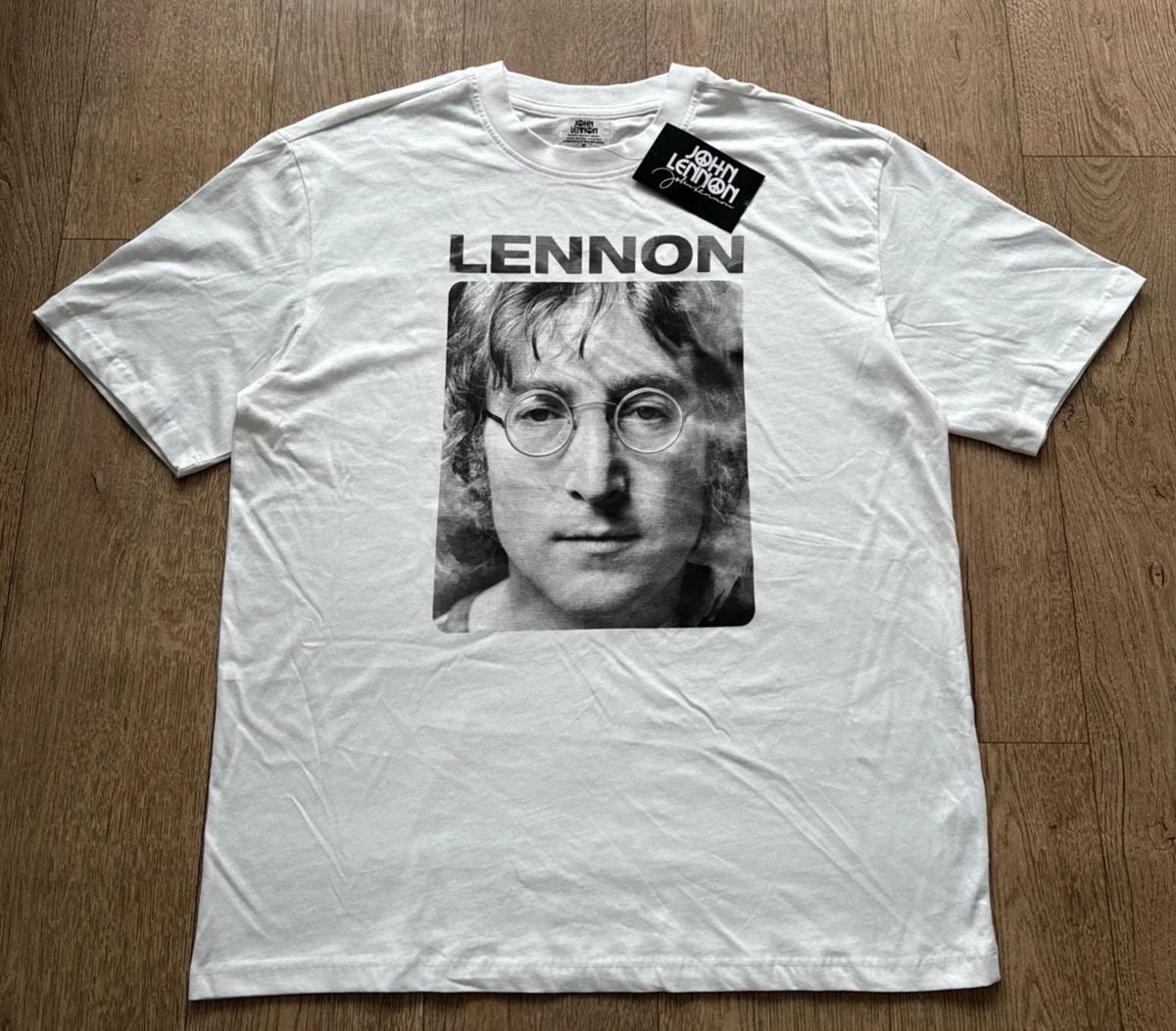 John Lennon T-Shirt Ufficiale 'NYC' Ritratto, Grigia, Taglia XXL, Licenza Rock Off