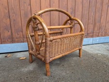 Zeitungsständer Retro Blumenständer Bambus Boho Design 50er Vintage 60er 2