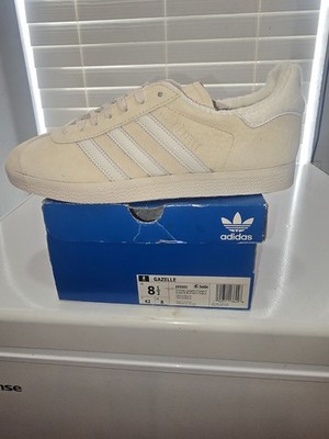 adidas Gazelle EE5501 Beige Suede Men's Sneakers US 8.5 Casual Striped