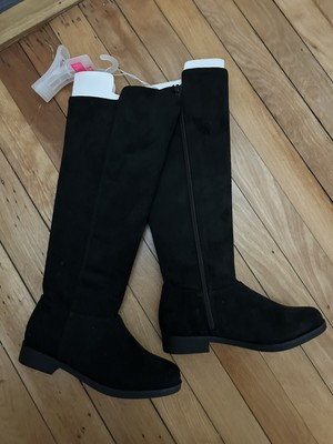 Girls  Black Knee-High Boots   Size 13 (The Children s Place)  