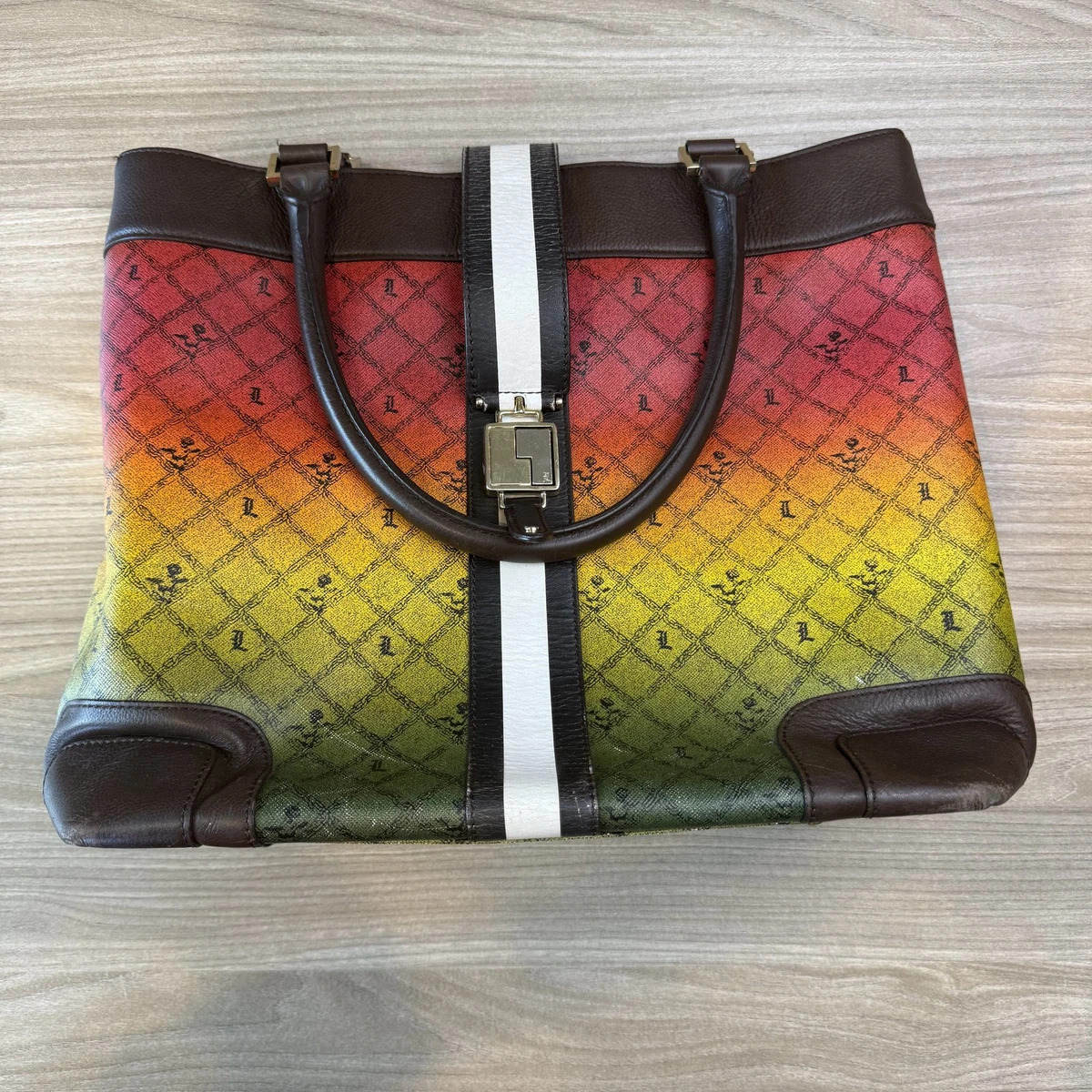 L.A.M.B by Gwen Stefani - Gracie White and Black Crackled Leather Backpack Gwen Stefani Lamb Handbags for sale | eBay main image 2