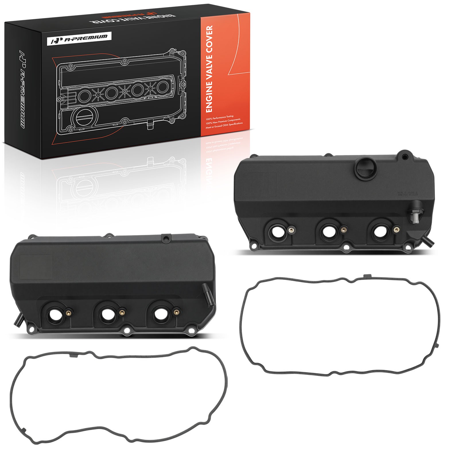 A-Premium 2x Engine Valve Cover w/ Gasket Left & Right for Mitsubishi Outlander