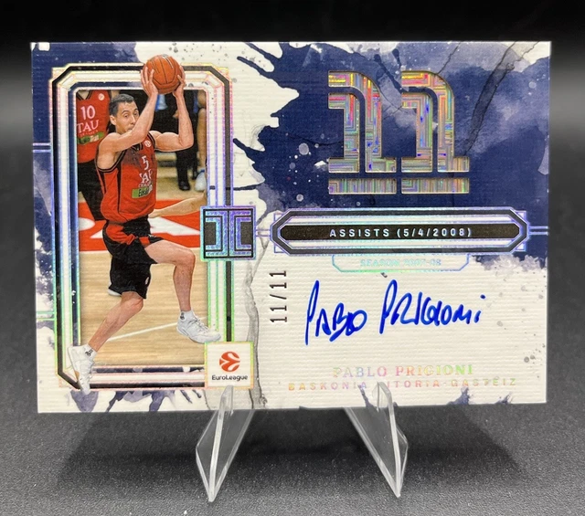 2025-26 Impeccable EuroLeague Pablo Prigioni ON CARD AUTO 11/11 Assists BOOKEND
