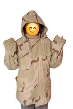 M 65 GI Desert Camo cold weather Field Jacket Size Small Excellent Condition