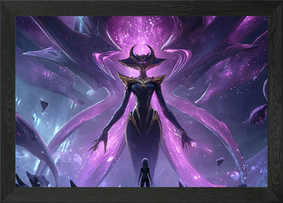 Kosmische Entität Mensch Figur gerahmt Wandbild Poster Leinwanddruck Bild