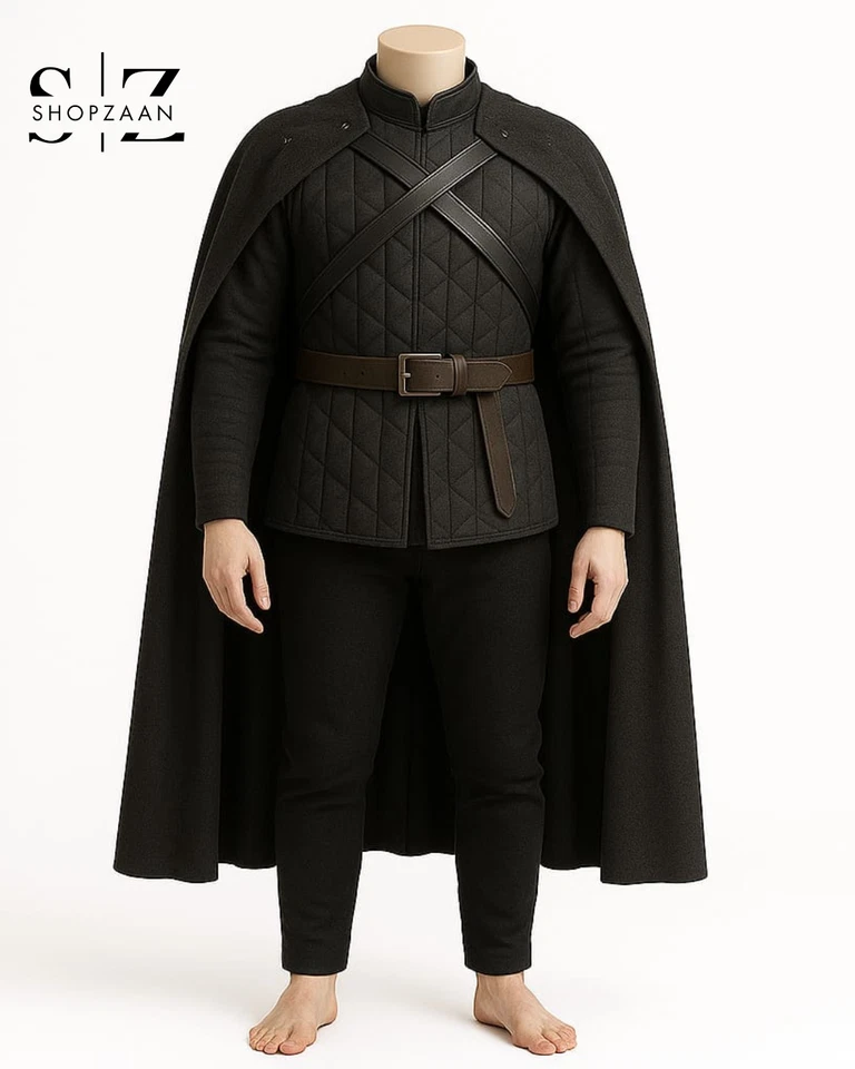 Game of Thrones Night's Watch Jon Snow Cosplay Costume Halloween Party Suit - Image 4 of 4