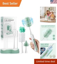Travel-Friendly 7-in-1 Electric Bottle Brush Kit - USB Rechargeable  Efficient