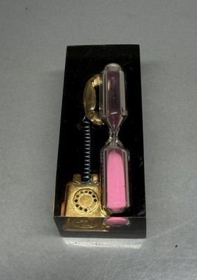 Vintage Lucite Sand Egg Timer ~ Midcentury Telephone 