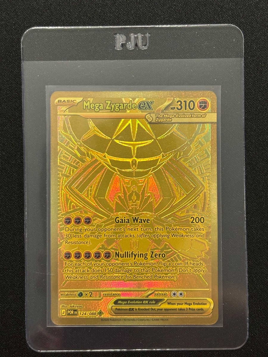 Mega Zygarde Ex 124/088 GOLD ME: Perfect Order Full Art Foil