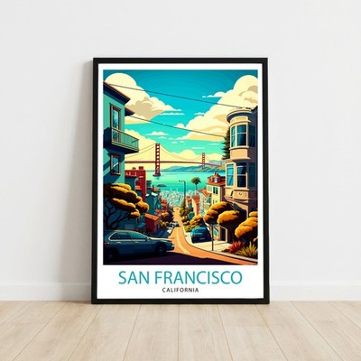 San Francisco Kalifornien Reise Poster Wandbild Kunstdruck Urlaub Geschenk