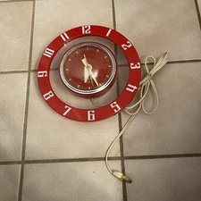 General Electric Telechron Wall Clock 1950s 1960s Tested Working Made in USA VTG