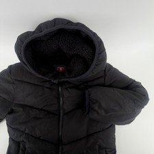 Swiss Tech Boys Puffer Jacket Black Hooded Fleece Lined Size 5T WMV52625136-0423