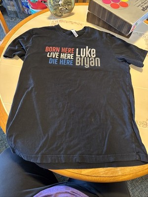 Luke Bryan Band T Shirt XL Born Here Live Here Die Here