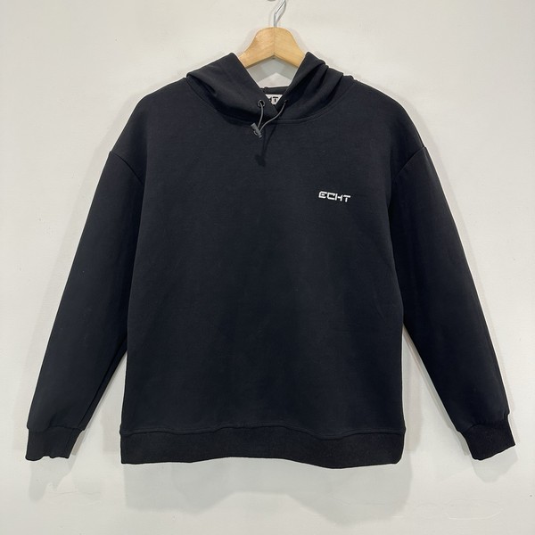 Echt Hoodie Women L (AU 12) Black Cotton Blend Activewear Casual