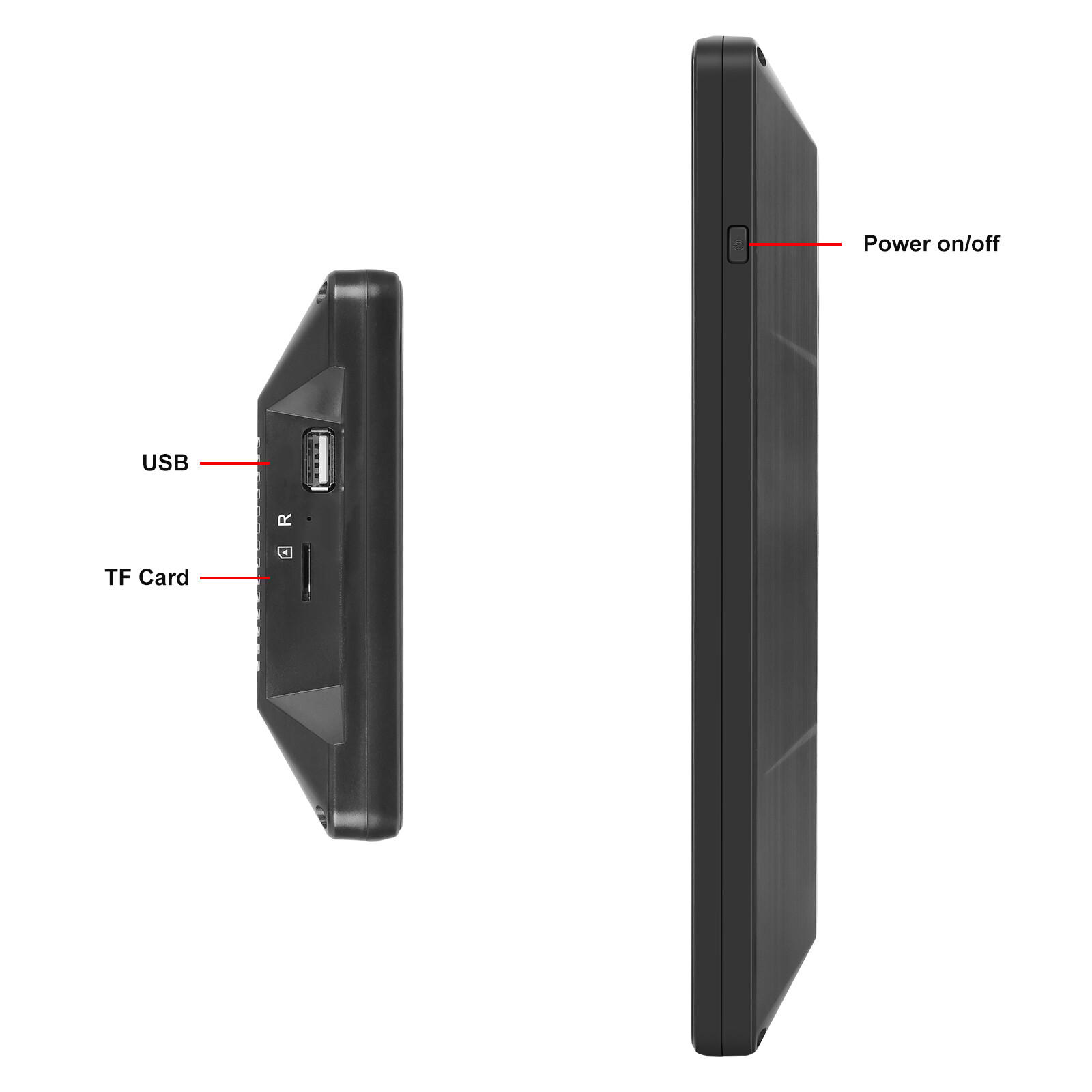 10.36" Monitor R Side Electronic Rear View Mirror Camera For Side Blind Area