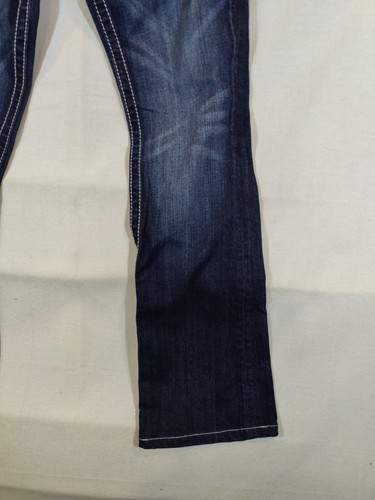 Miss Me Jeans Women's 28 Bootcut Cross Embellished Low Rise Western Denim Blue - Picture 4 of 11
