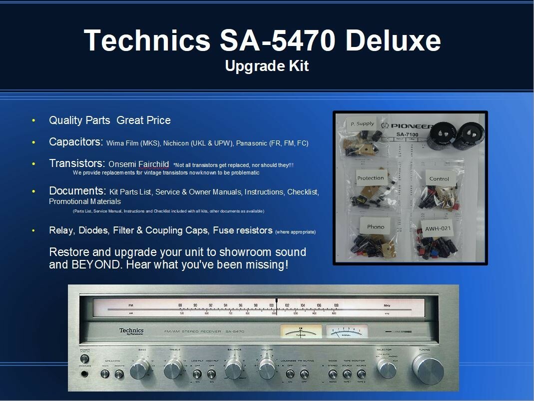 Technics SA-5470 Receiver Deluxe Upgrade Kit Genuine Parts