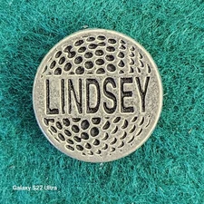 Personalized Metal Golf Ball Marker for Lindsey
