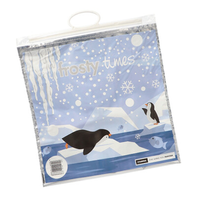75 Deep Freezer Carrier Bags LDPE 12L 47cm x 43cm ''Frosty Times'' Papstar