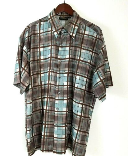 Monzini Collection Men's Large Button Front Shirt… - image 1