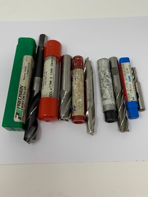 PRECISION HANITS RBC WELDON DRILL BIT END MILL LOT of 5