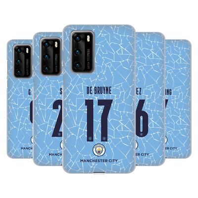 MAN CITY FC 2020/21 PLAYERS HOME KIT GROUP 1 SOFT GEL CASE FOR HUAWEI PHONES 4