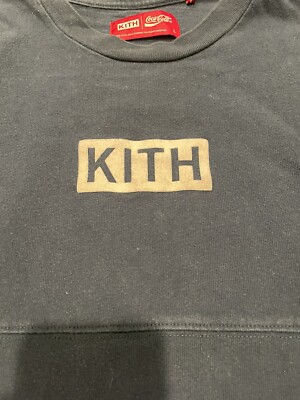 Kith x Coca-Cola Navy Blue Global Long Sleeve Terry T-Shirt Size