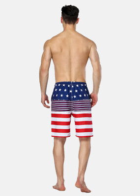 Men's Swim Pantaloncini, Bandiera Americana pantaloncini da spiaggia  Costumi da bagno, non li Meal, da uomo taglia 38 | eBay