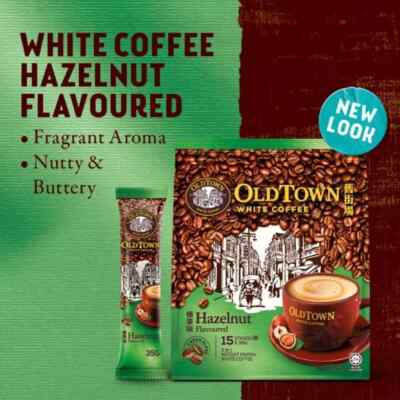 White Coffee Hazelnut 15 Sachets   Malaysian Instant Drink   HALAL Beverage