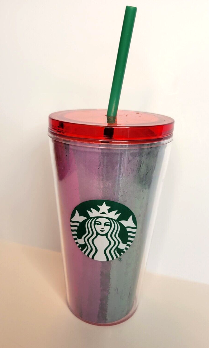 Starbucks Cold Cup 16 oz Reusable Hard Plastic Tumbler Cup with Straw 2021  | eBay