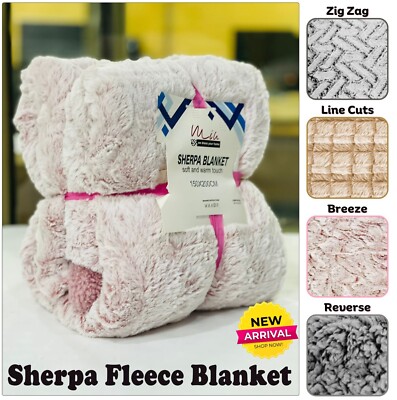 Flauschige Sherpa Flanell Fleece Decke großes Schlafsofa weich warm Weihnachten Winter Überwurf