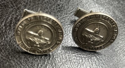 VINTAGE 1960S US HOUSE OF REPRESENTATIVES CUFFLINKS PAT 2,974,381